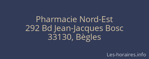 Pharmacie Nord-Est