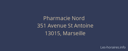 Pharmacie Nord