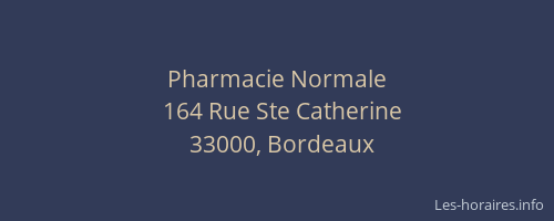 Pharmacie Normale