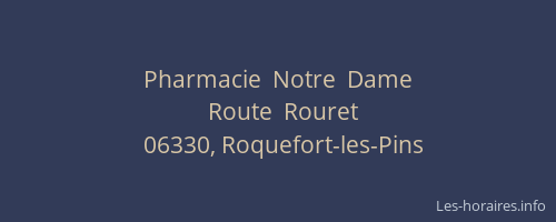 Pharmacie  Notre  Dame