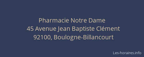 Pharmacie Notre Dame
