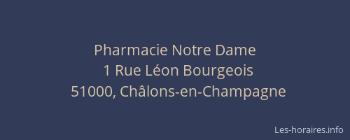 Pharmacie Notre Dame