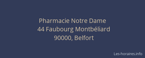 Pharmacie Notre Dame