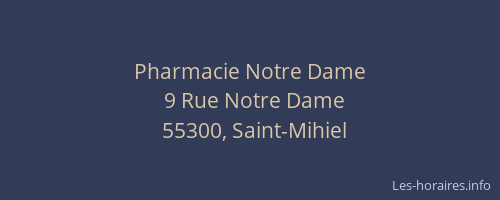 Pharmacie Notre Dame
