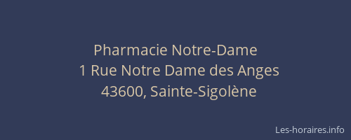 Pharmacie Notre-Dame