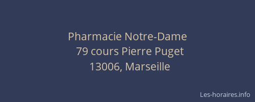 Pharmacie Notre-Dame