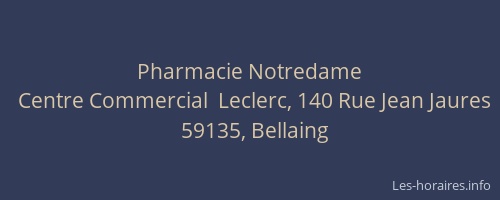 Pharmacie Notredame