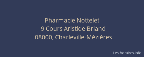 Pharmacie Nottelet
