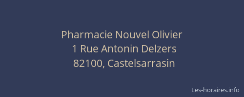 Pharmacie Nouvel Olivier