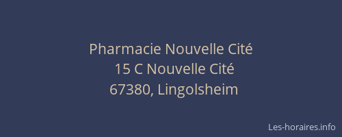 Pharmacie Nouvelle Cité