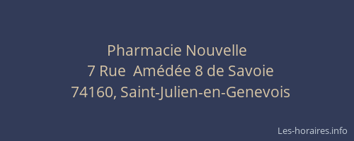 Pharmacie Nouvelle