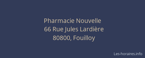 Pharmacie Nouvelle