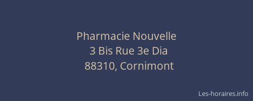 Pharmacie Nouvelle