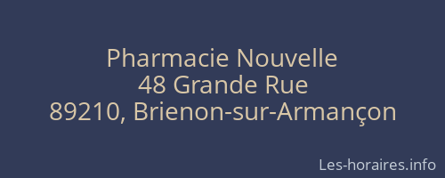 Pharmacie Nouvelle