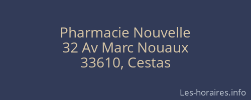 Pharmacie Nouvelle