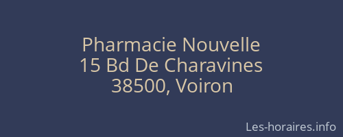 Pharmacie Nouvelle