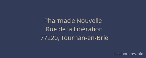 Pharmacie Nouvelle