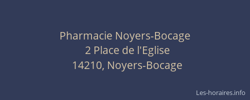 Pharmacie Noyers-Bocage