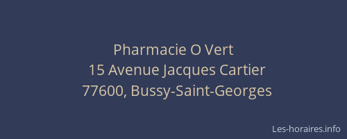 Pharmacie O Vert