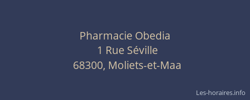Pharmacie Obedia