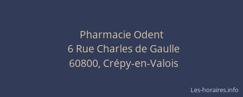 Pharmacie Odent