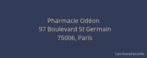 Pharmacie Odéon