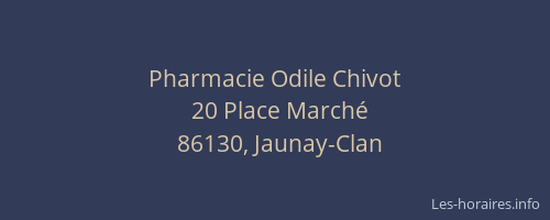 Pharmacie Odile Chivot