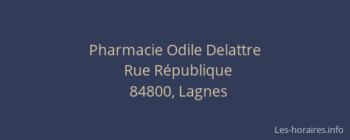 Pharmacie Odile Delattre