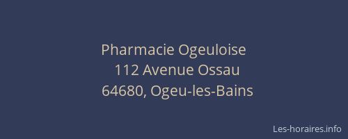 Pharmacie Ogeuloise