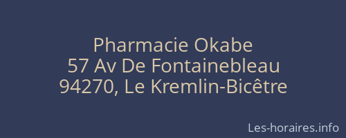 Pharmacie Okabe