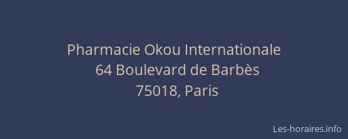 Pharmacie Okou Internationale