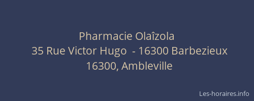 Pharmacie Olaîzola