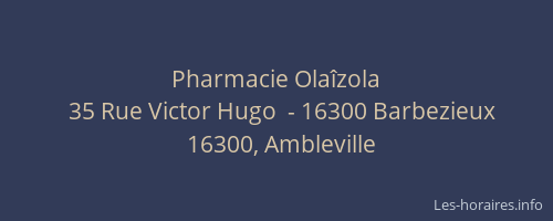 Pharmacie Ola&icirc;zola