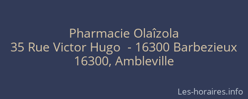 Pharmacie Olaîzola