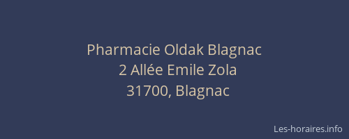 Pharmacie Oldak Blagnac