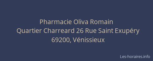 Pharmacie Oliva Romain