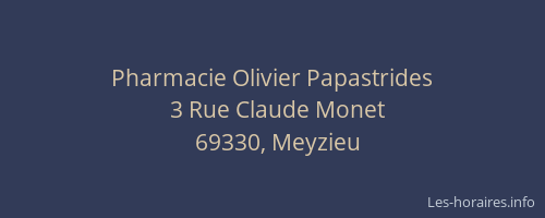Pharmacie Olivier Papastrides