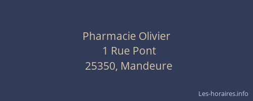 Pharmacie Olivier
