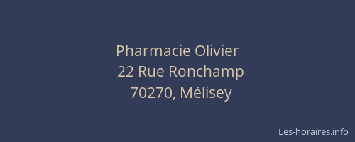 Pharmacie Olivier