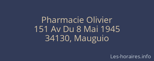 Pharmacie Olivier