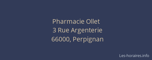 Pharmacie Ollet