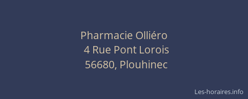 Pharmacie Olli&eacute;ro