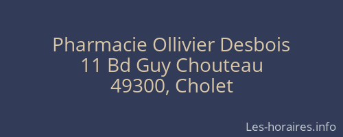 Pharmacie Ollivier Desbois