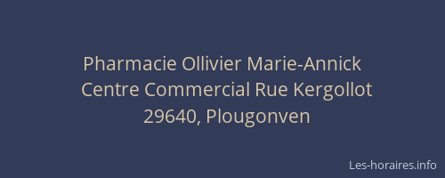 Pharmacie Ollivier Marie-Annick