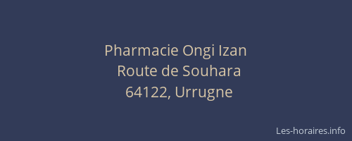 Pharmacie Ongi Izan