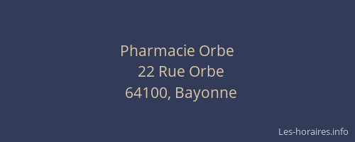 Pharmacie Orbe