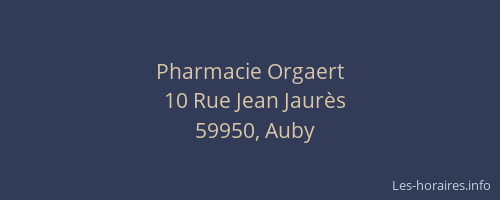 Pharmacie Orgaert