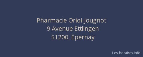 Pharmacie Oriol-Jougnot