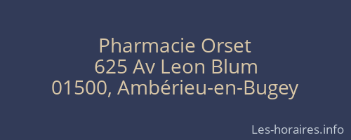 Pharmacie Orset