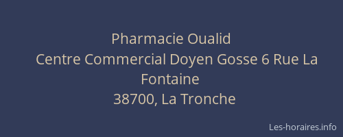 Pharmacie Oualid